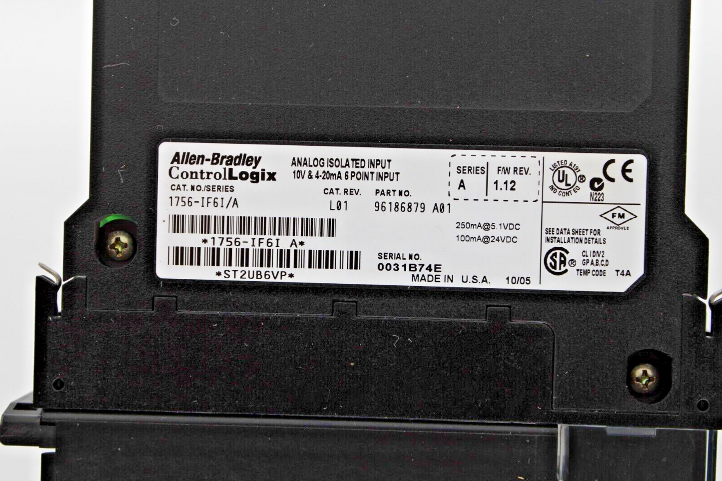 Allen Bradley 1756-IF6I /A Analog Input Module