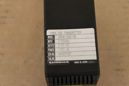 M SYSTEM CO LTD JPA-25-D TRANSMITTER