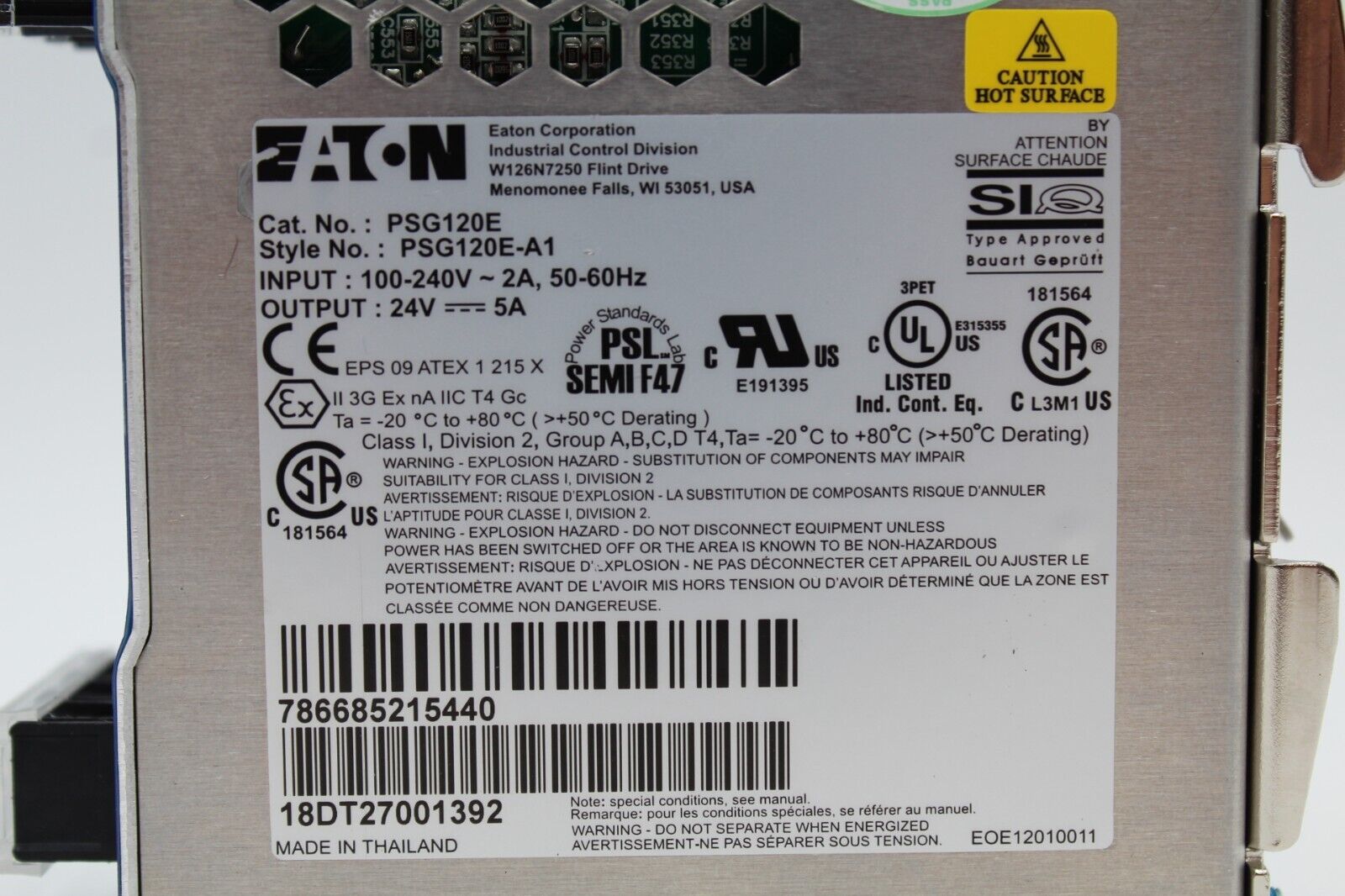 Eaton PSG120E 24V Power Supply