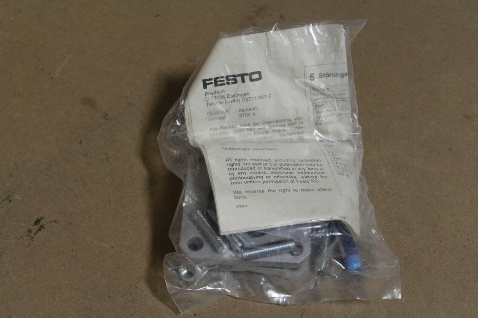 FESTO DPNC-63 MOUNTING KIT