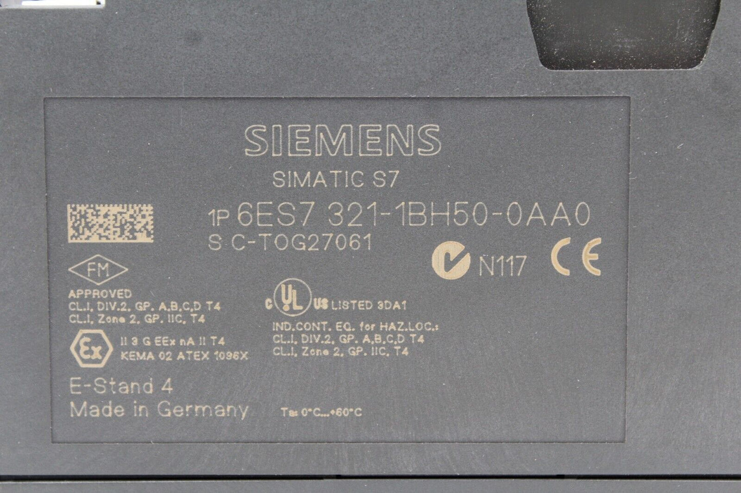 Siemens 6ES7321-1BH50-0AA0 Input Module