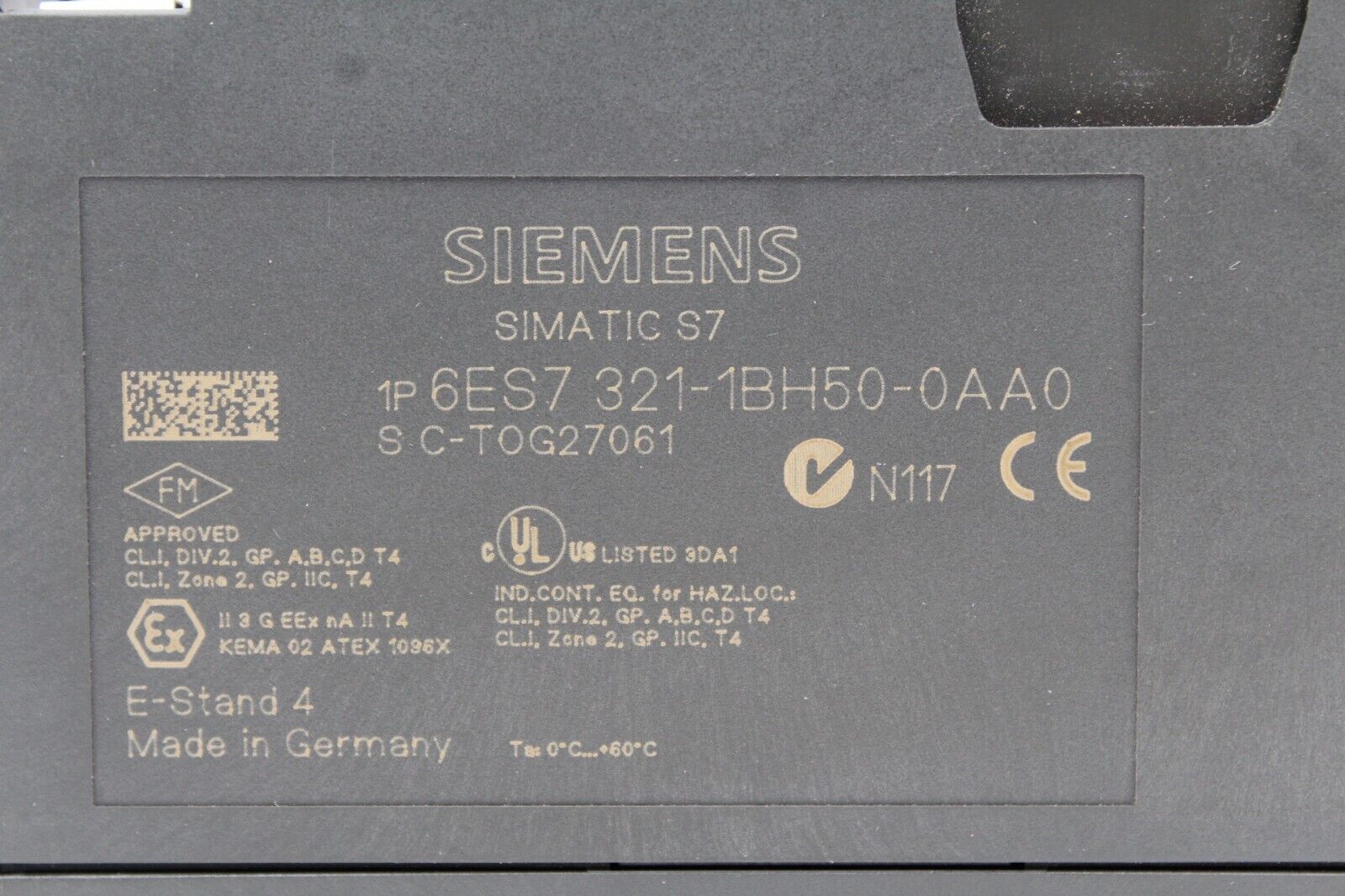 Siemens 6ES7321-1BH50-0AA0 Input Module