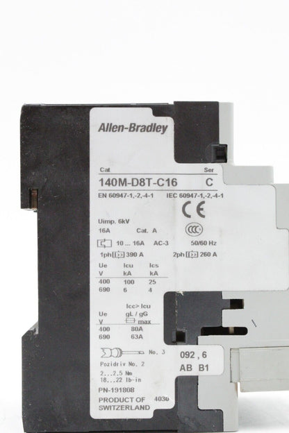 Allen-Bradley 140M-D8T-C16  Circuit Breaker