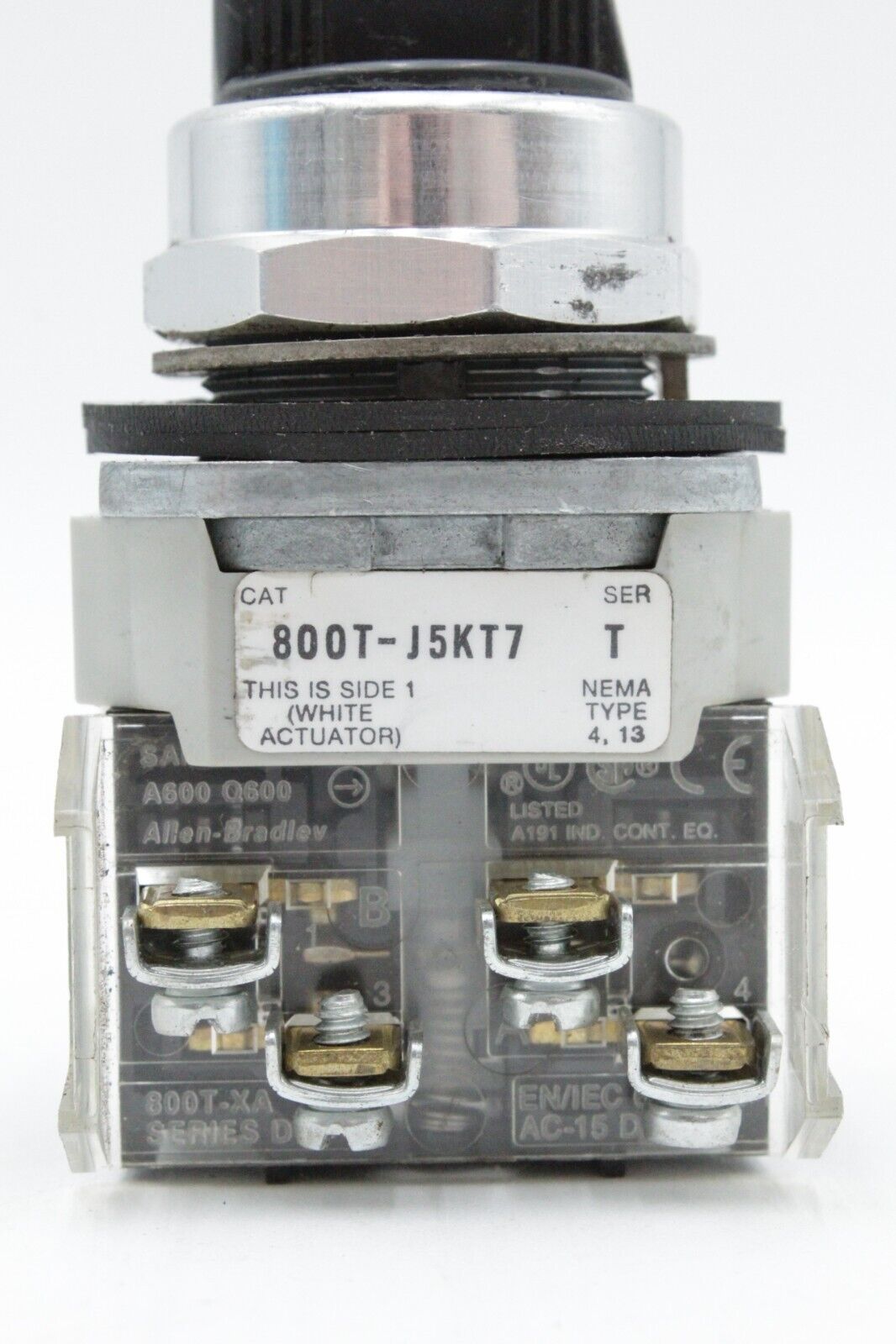 Allen-Bradley 800T-J5KT7 3-Position Selector Switch