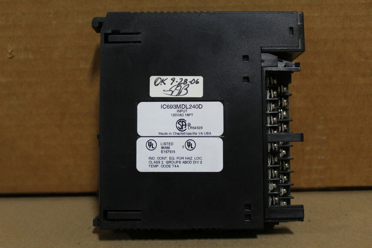 GE Fanuc IC693MDL240D Input Module