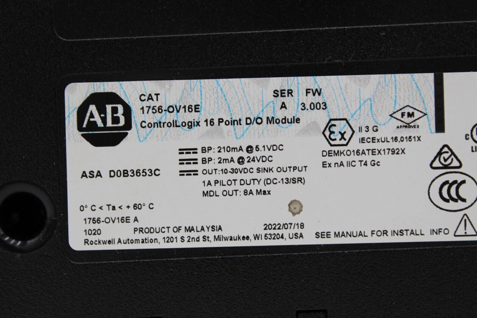 Allen-Bradley 1756-OV16E ControlLogix 16 Point D/O Module