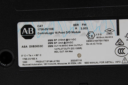Allen-Bradley 1756-OV16E ControlLogix 16 Point D/O Module