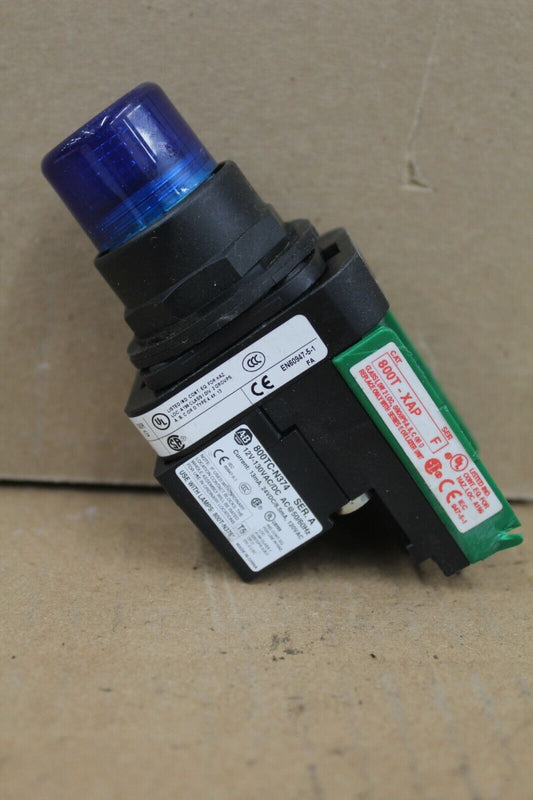 Allen Bradley 800H-QRBH2BAP Blue Push Button