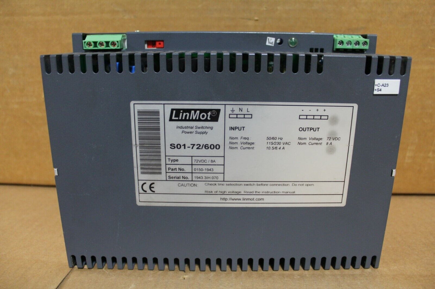 LinMot S01-72/600 Power Supply