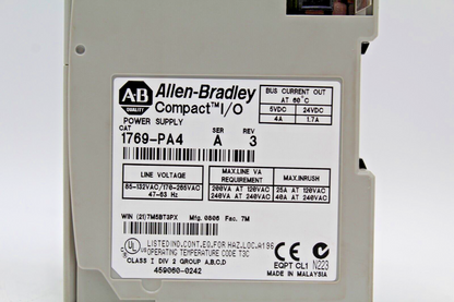 Allen-Bradley 1769-PA4 Compact I/O Power Supply