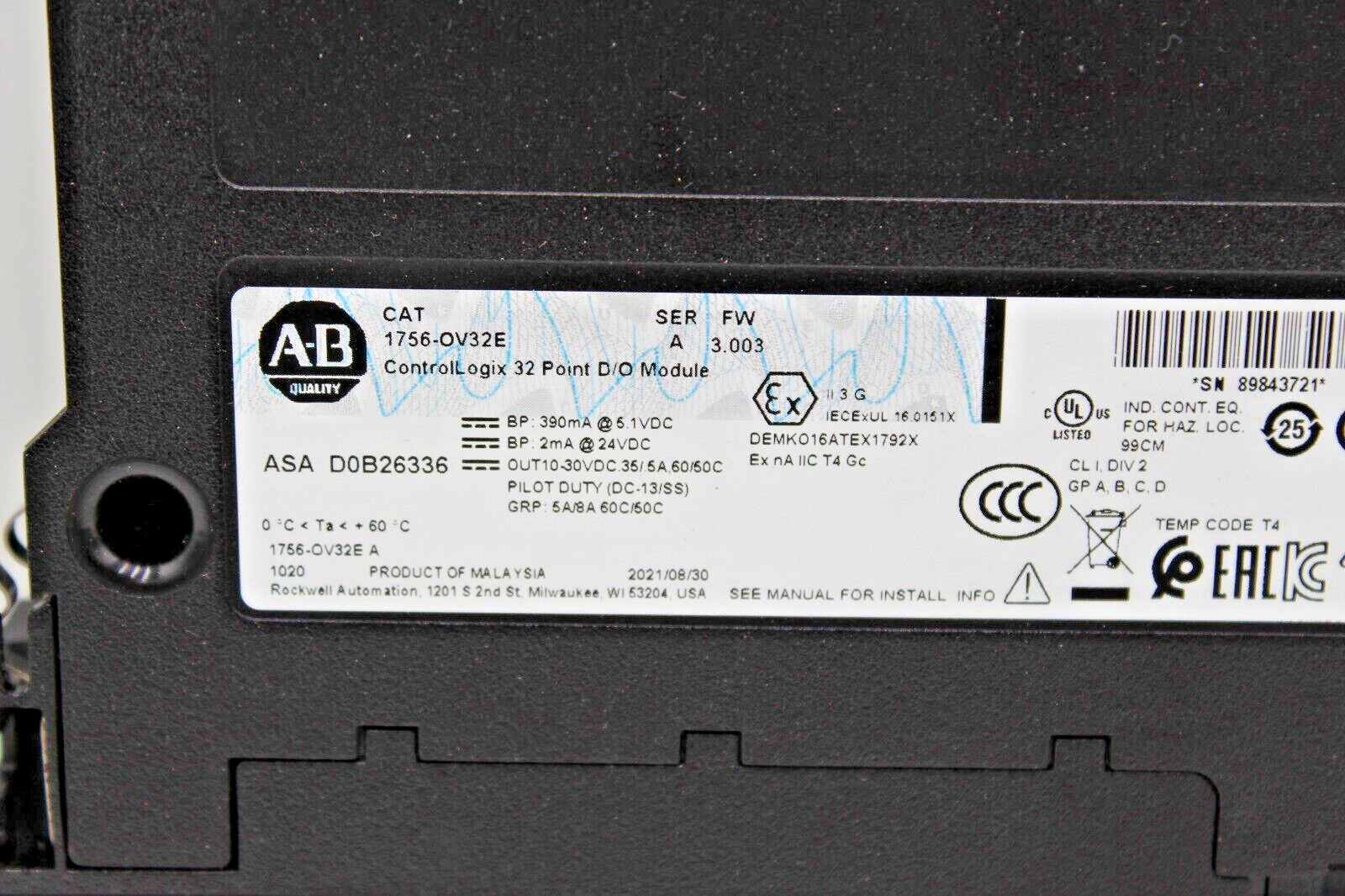 Allen-Bradley 1756-OV32E ControlLogix 32 Pt. D/O Module