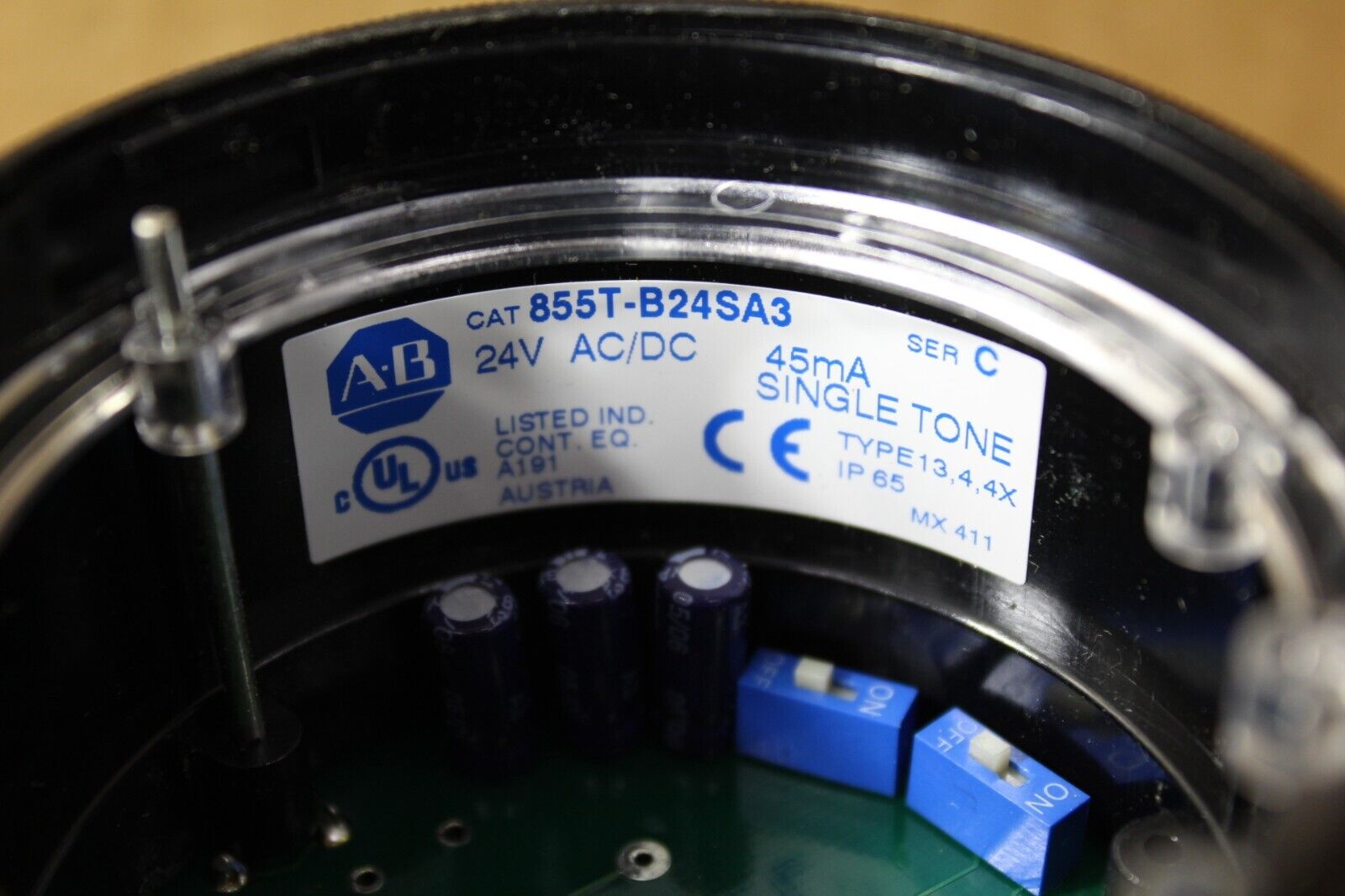 Allen-Bradley 855T-B24SA3 Single Tone Stack Light Signal