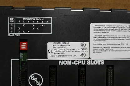 GE Fanuc IC693CHS398G 5 Slot Expansion EMI