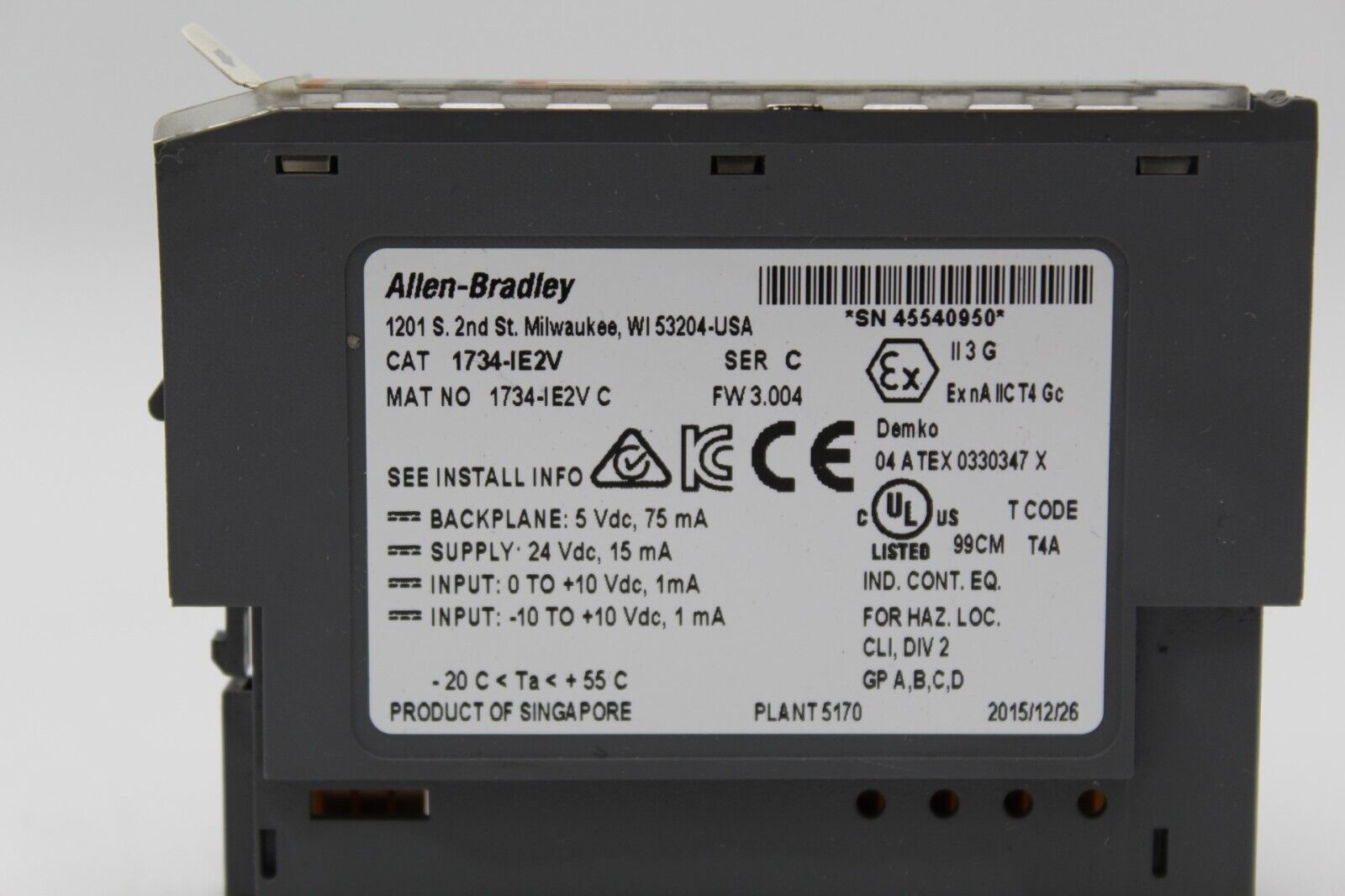 Allen-Bradley 1734-IE2V 2-Point Analog Input Module