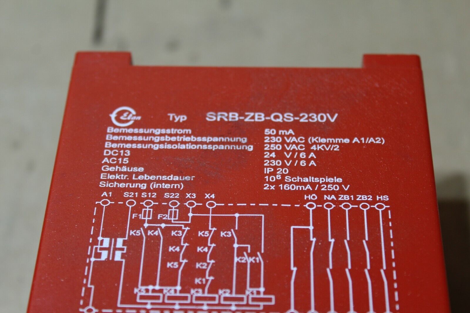 Elan SRB-ZB-QS-230V Safety Relay