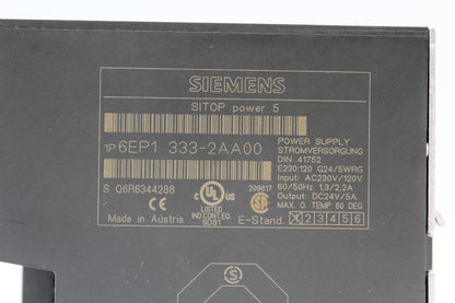Siemens 6EP1 333-2AA00 Sitop 5 Power Supply