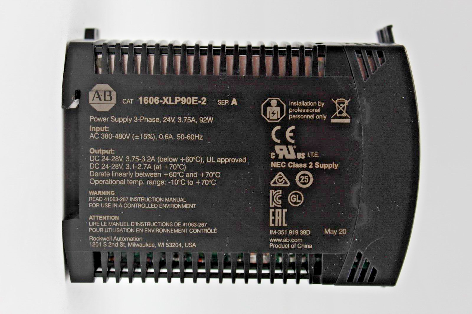 Allen-Bradley 1606-XLP90E-2 Switching Mode Power Supply