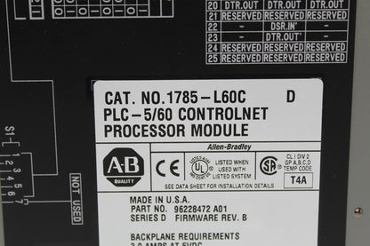 Allen-Bradley 1785-L60C PLC 5/60 Processor Module