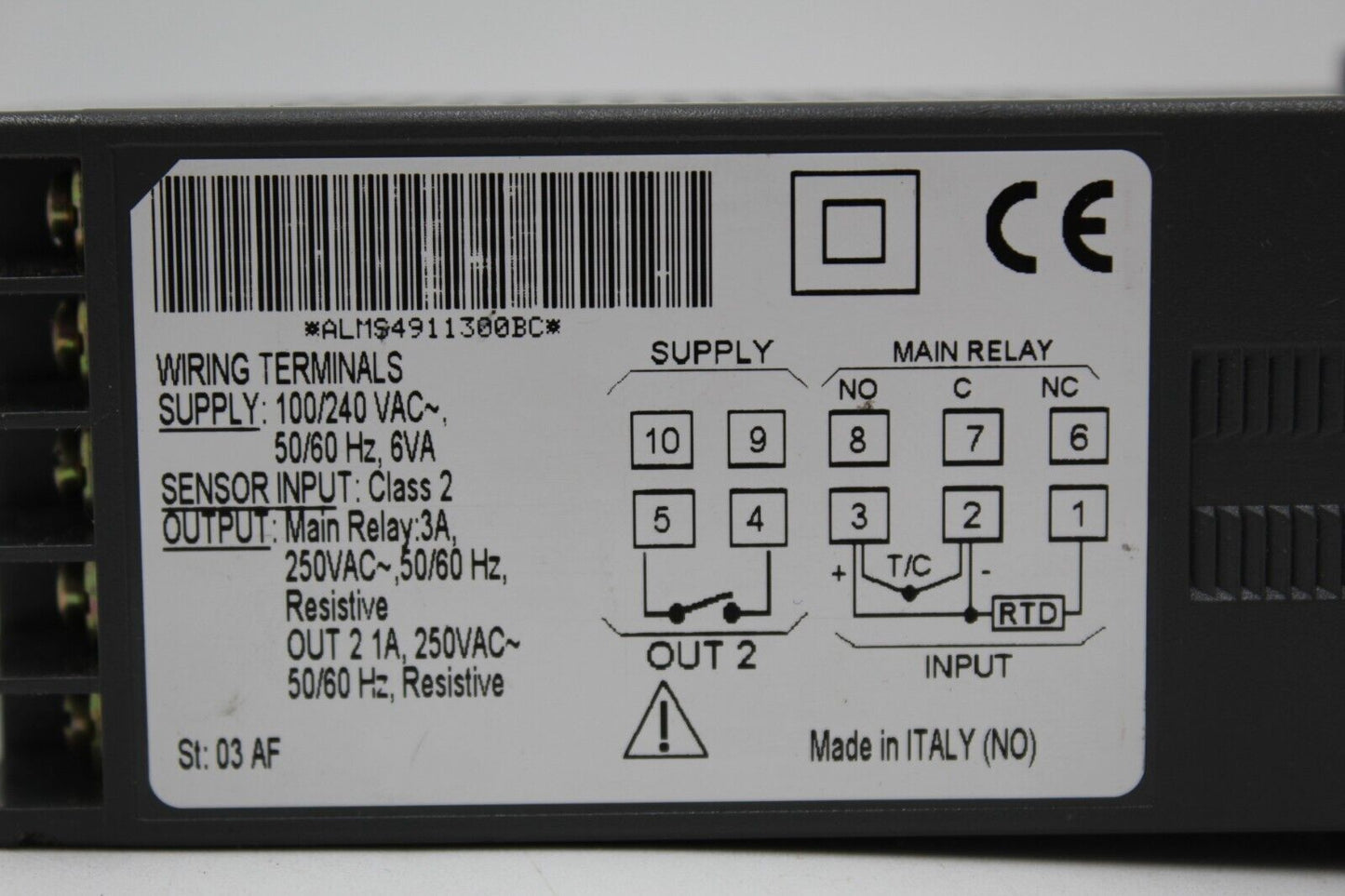 Barber-Colman 7SM491130000 Temperature Controller