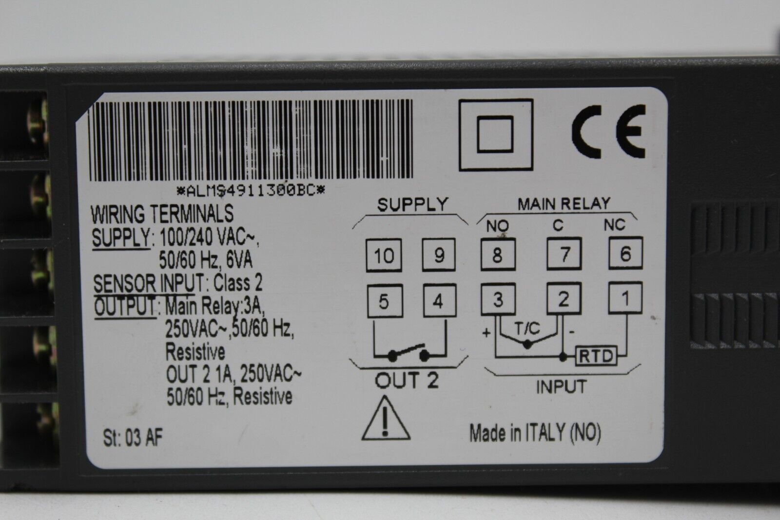 Barber-Colman 7SM491130000 Temperature Controller