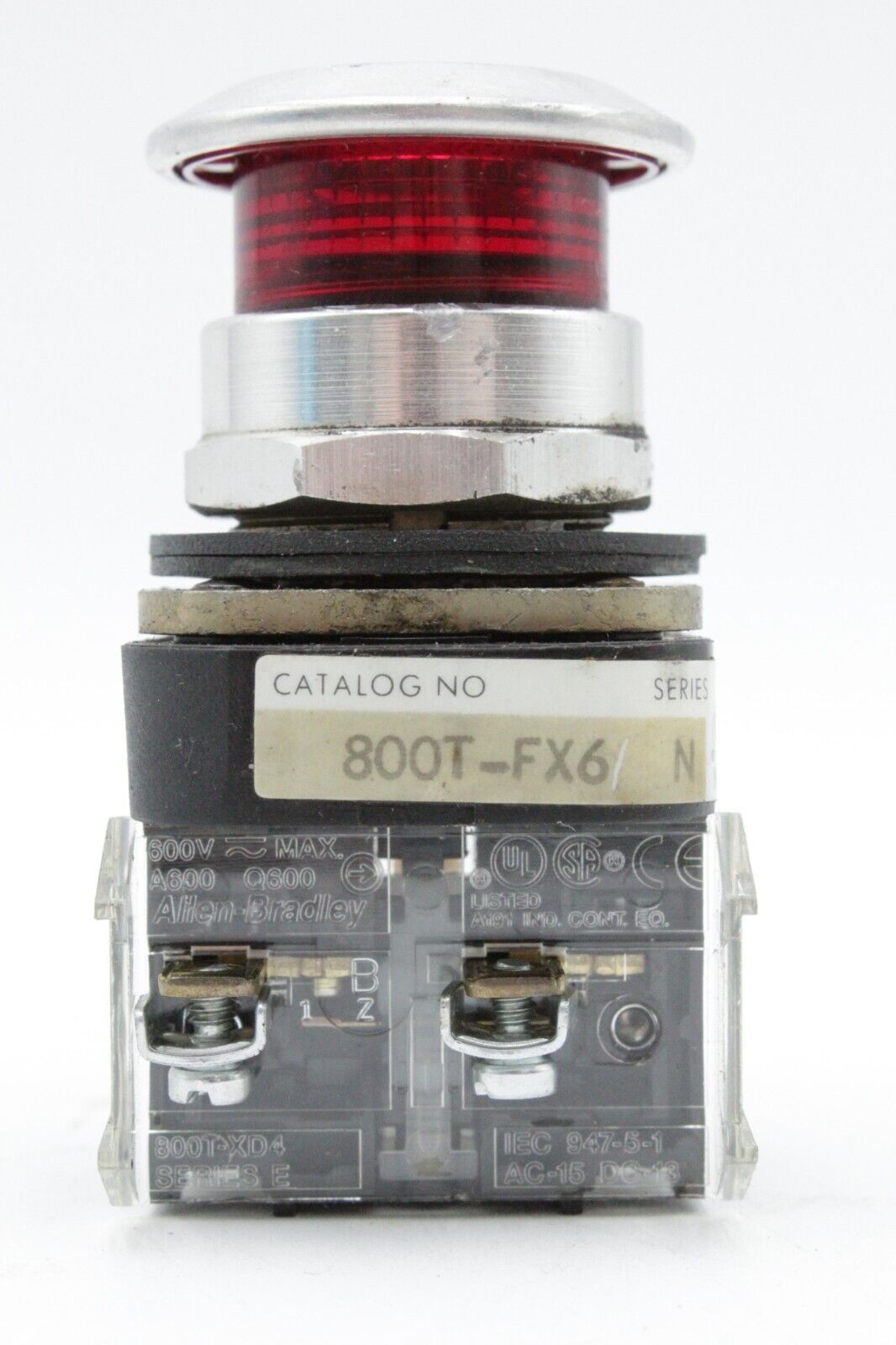 Allen-Bradley 800T-FX6 Red Mushroom Head Push/Pull Button