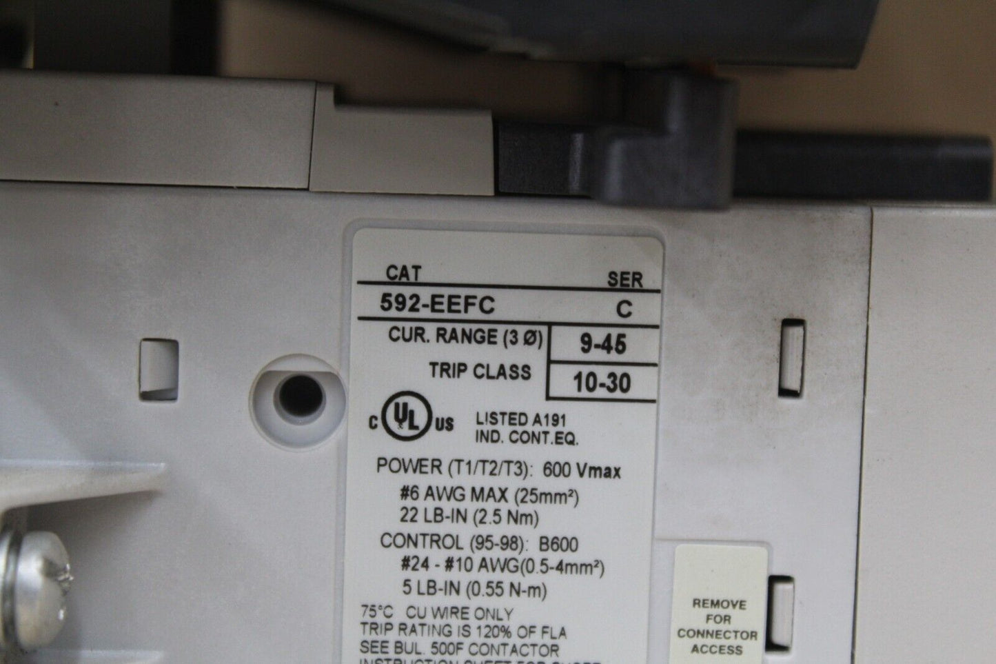 Allen Bradley 500F-COD930 Starter W/ Relay