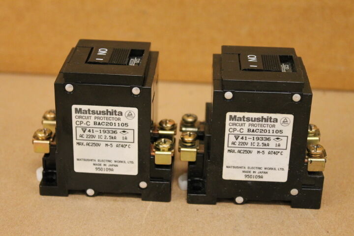 MATSUSHITA BAC201105 CIRCUIT PROTECTORS (LOT OF 2)