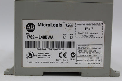 Allen-Bradley 1762-L40BWA MicroLogix 1200 Programmable Controller