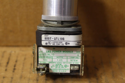Allen-Bradley 800T-QTL10G Green Push Button