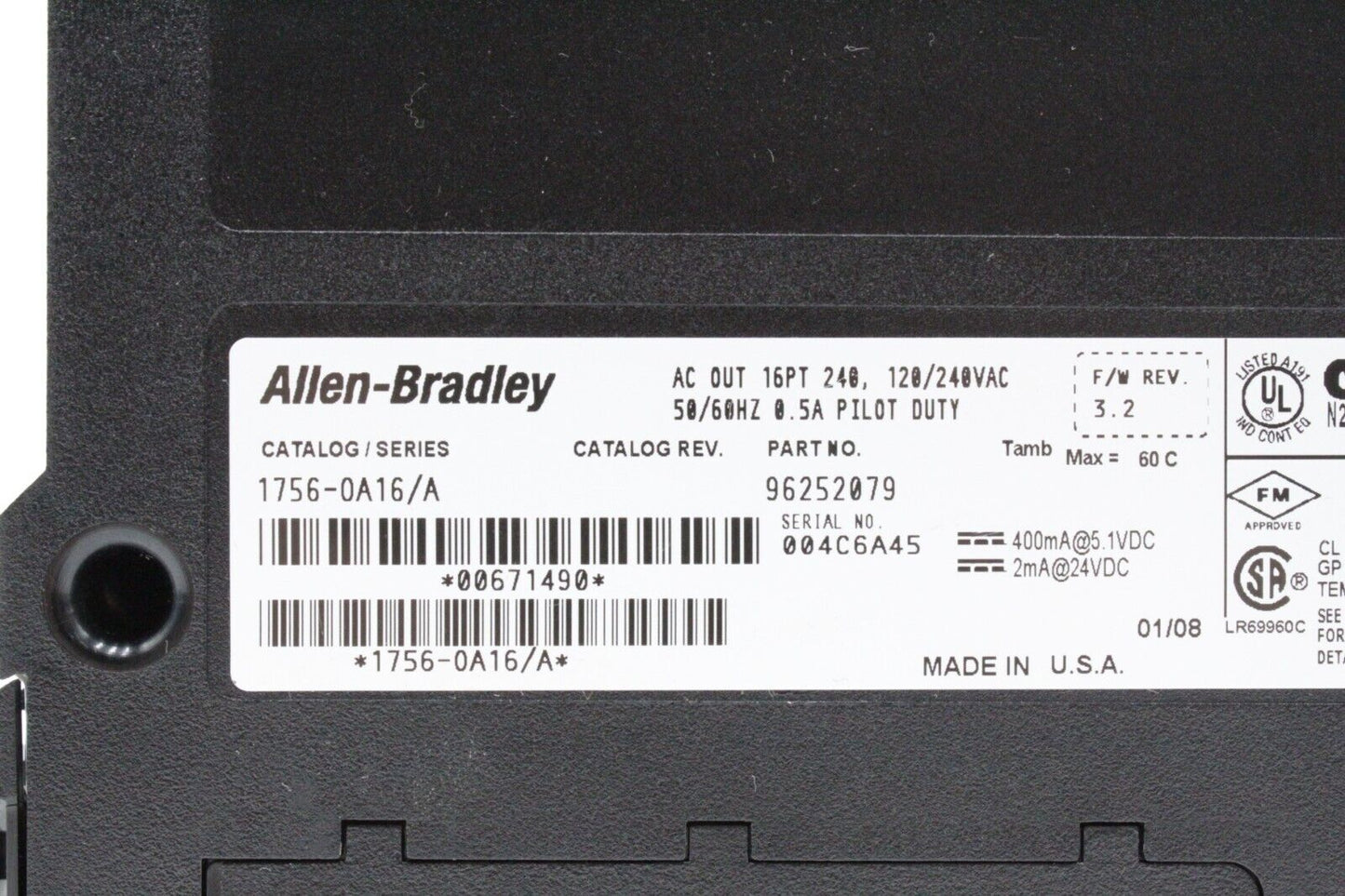 Allen-Bradley 1756-OA16/A 16Pt. AC Output Module