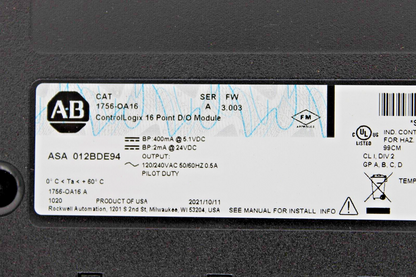 Allen-Bradley 1756-OA16 ControlLogix 16 Point D/O Module NNB