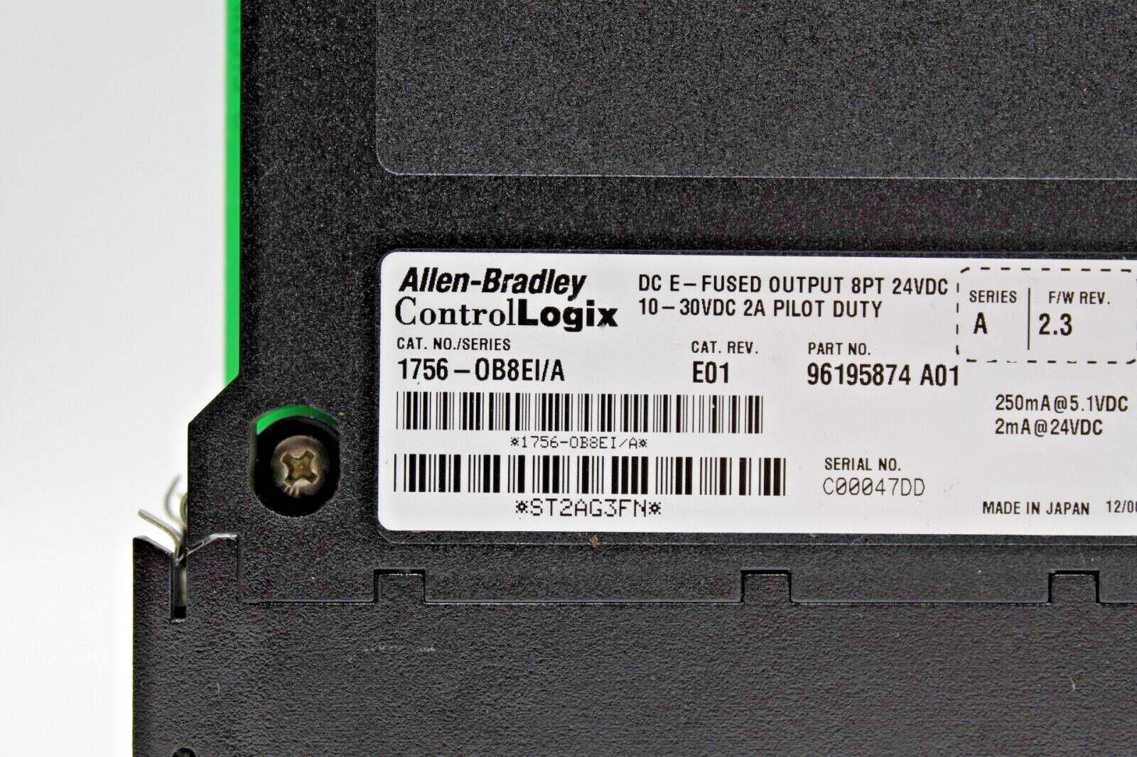 Allen-Bradley 1756-OB8EI ControlLogix DC E-Fused 8PT Output Module