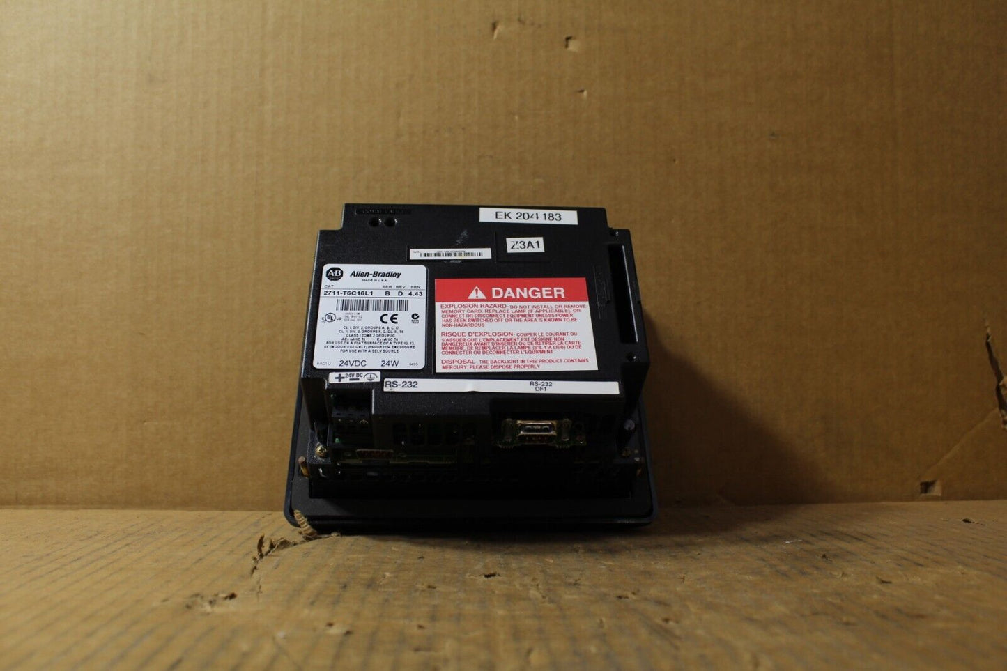 Allen-Bradley 2711-T6C16L1 Panelview 600 (Tape Residue)