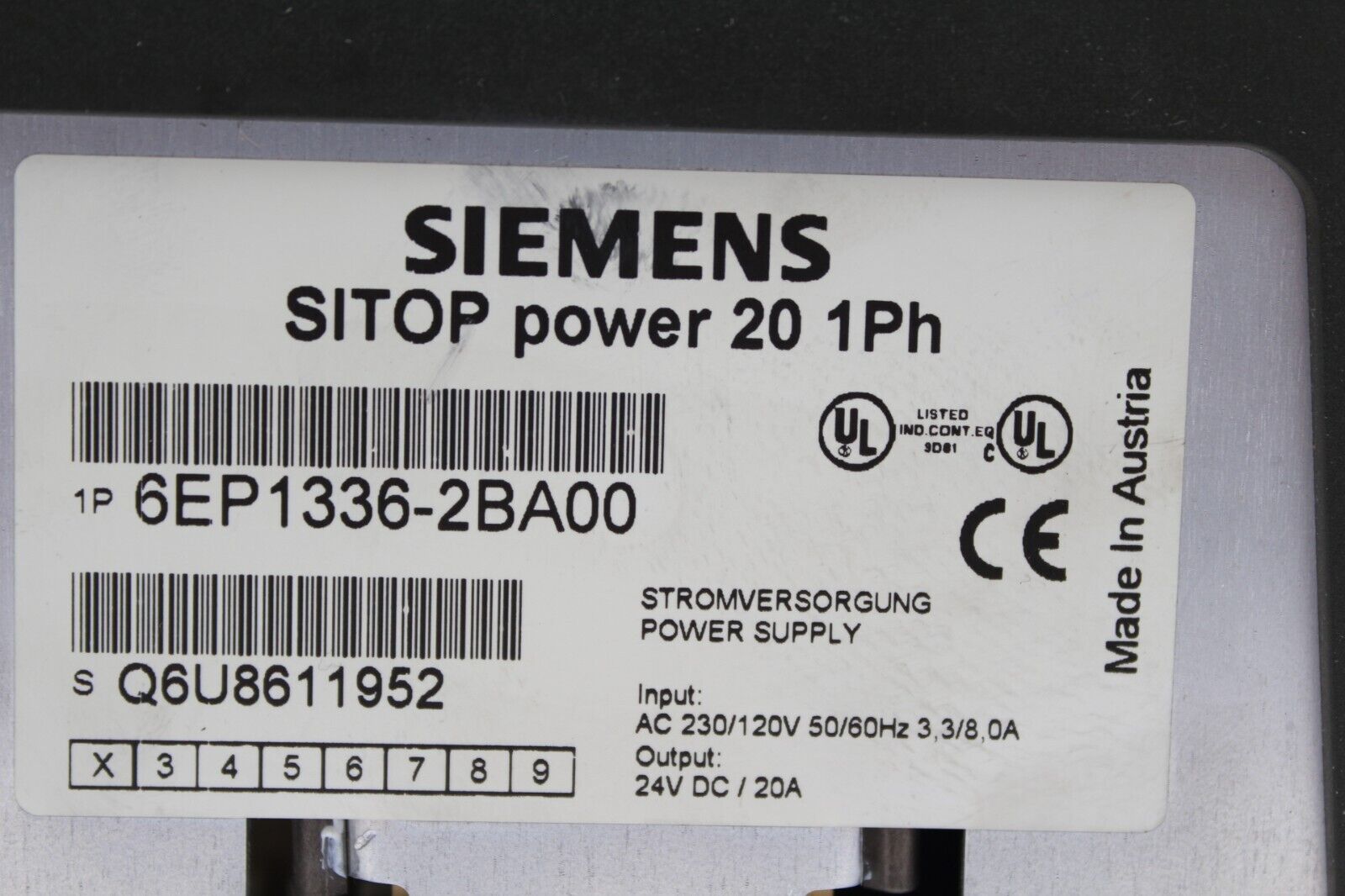 Siemens 6EP1336-2BA00 SITOP Power Supply