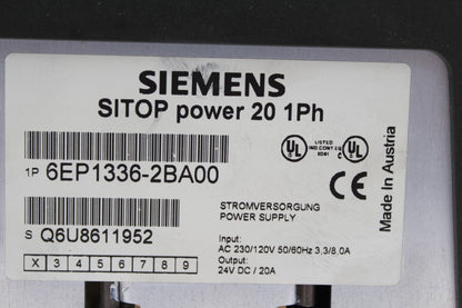 Siemens 6EP1336-2BA00 SITOP Power Supply