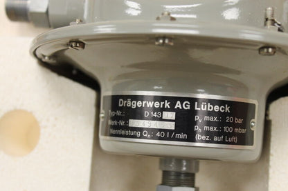 DRAGERWERK AG LUBECK D14317 PRESSURE REDUCER