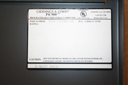 GIDDINGS & LEWIS 5 SLOT RACK 503-19184-00