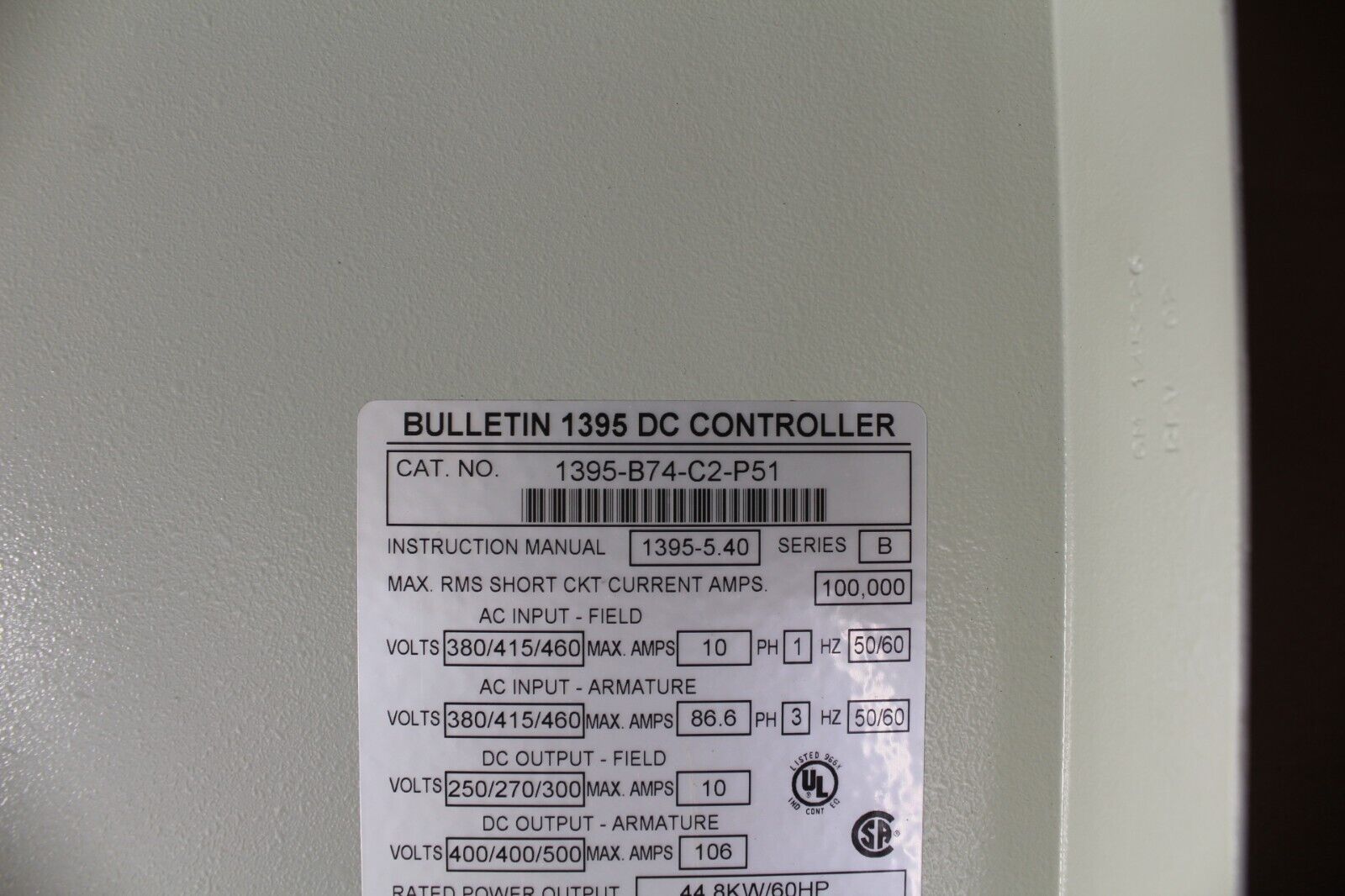 Allen Bradley 1395-B74-C2-P51 Drive