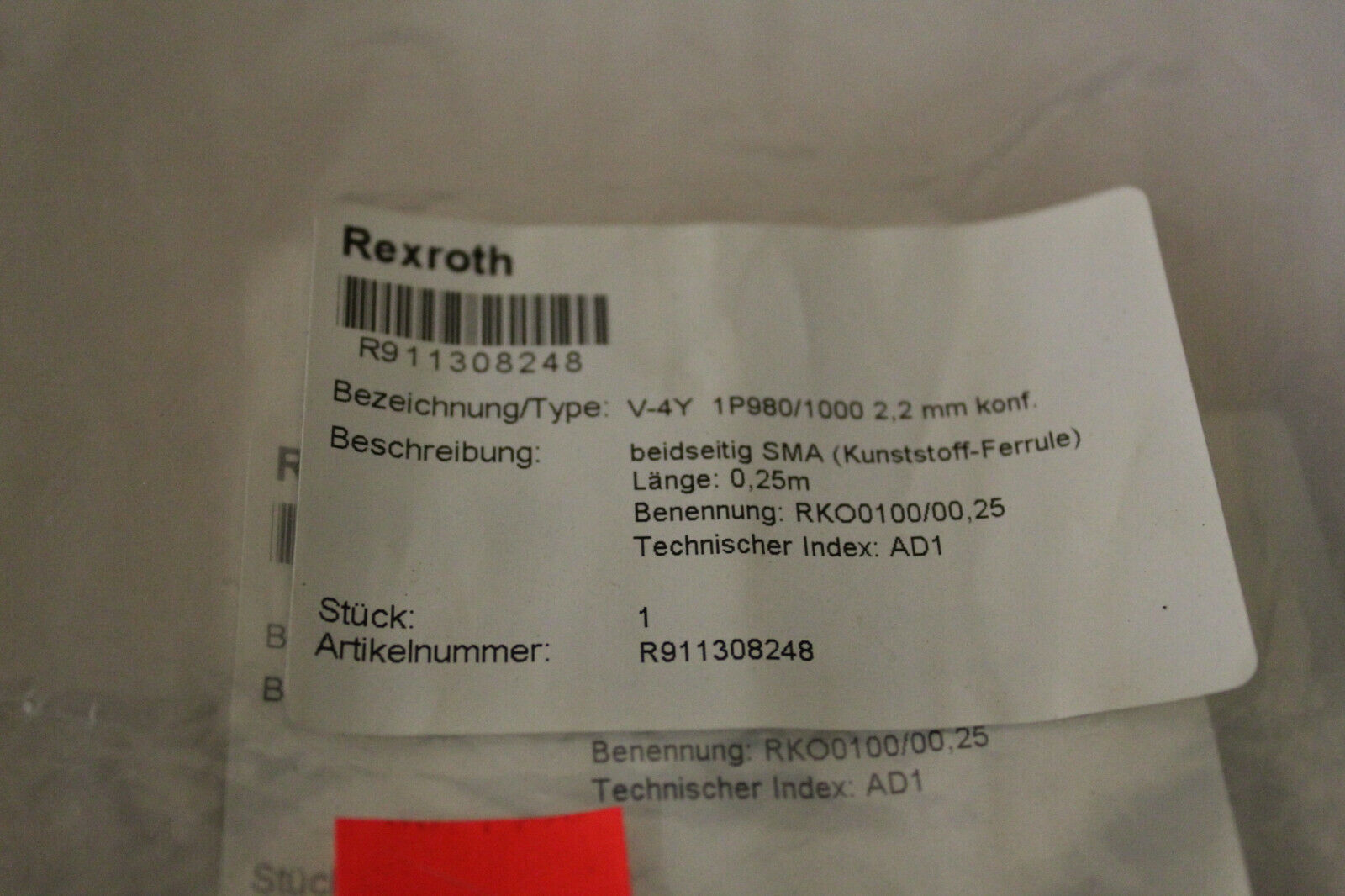 Rexroth V-4Y 1P980/1000 (1 PCS)