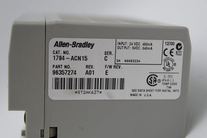 Allen-Bradley 1794-ACN15 Series C Flex I/O ControlNet Adapter