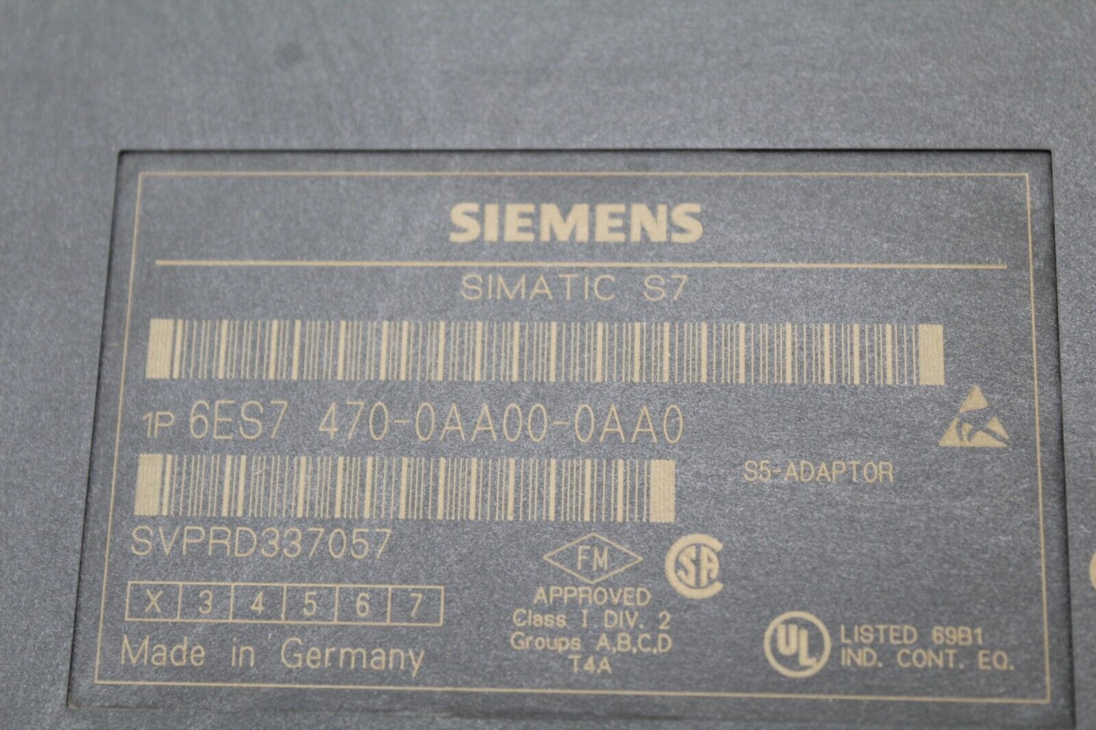 Siemens 6ES7470-0AA00-0AA0 Simatic S7
