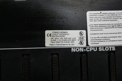 GE Fanuc IC693CHS392H 10 Slot Expansion EMI