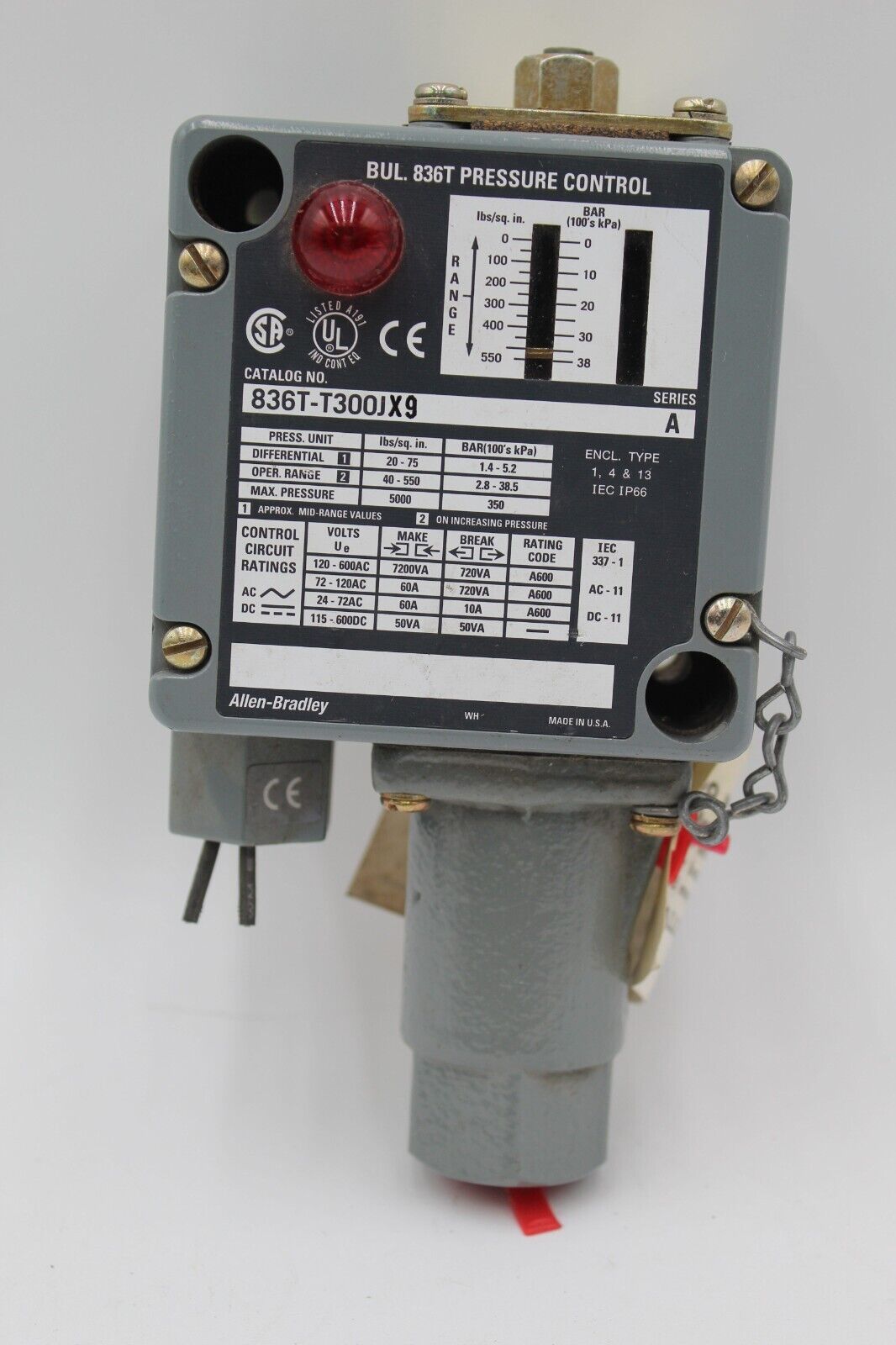 Allen Bradley 836T-T300JX9 Pressure Control