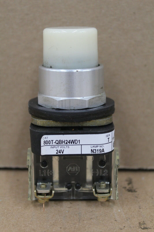 Allen Bradley 800T-QBH24WD1 White Push Button