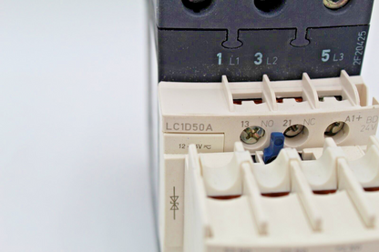Schneider Electric LC1D40A Contactor w/ LADN40 Contact Block