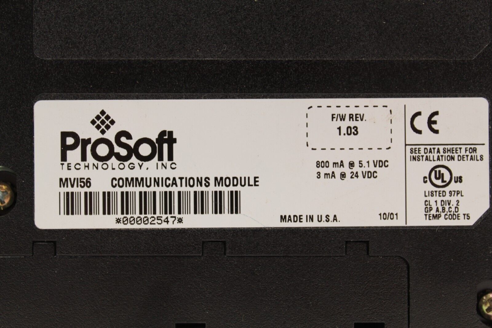 ProSoft MVI56-GSC Communications Module