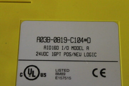 FANUC A03B-0819-C104#D INPUT MODULE AID16D