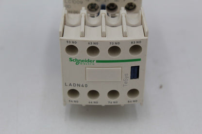 Schneider Electric LC1D09BD Contactor w/ LADN40 Contact Block