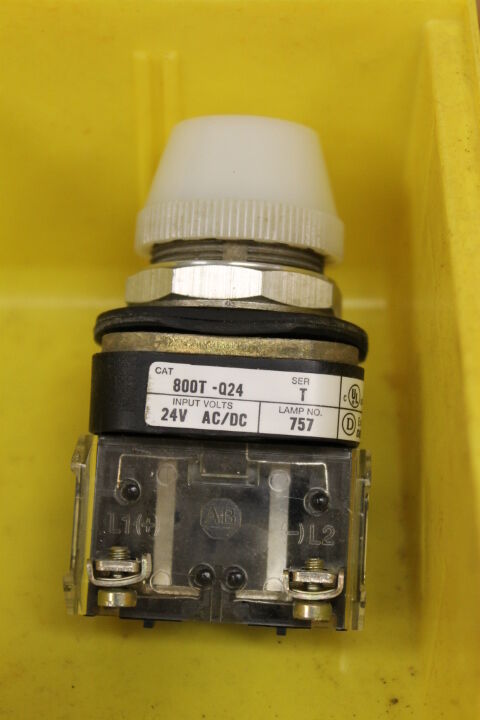 ALLEN BRADLEY 800T-Q24 SER. T WHITE ILLUMINATED LIGHT SIGNAL