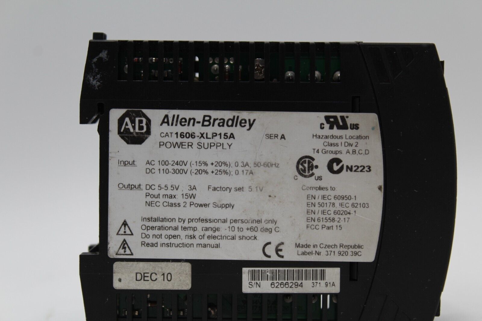 Allen-Bradley 1606-XLP15A Power Supply